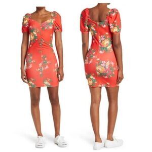 Betsey‎ Johnson Floral Printed Stretch Mini Dress